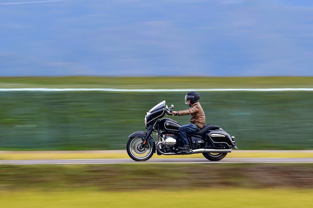 Motorcycle wreck while speeding