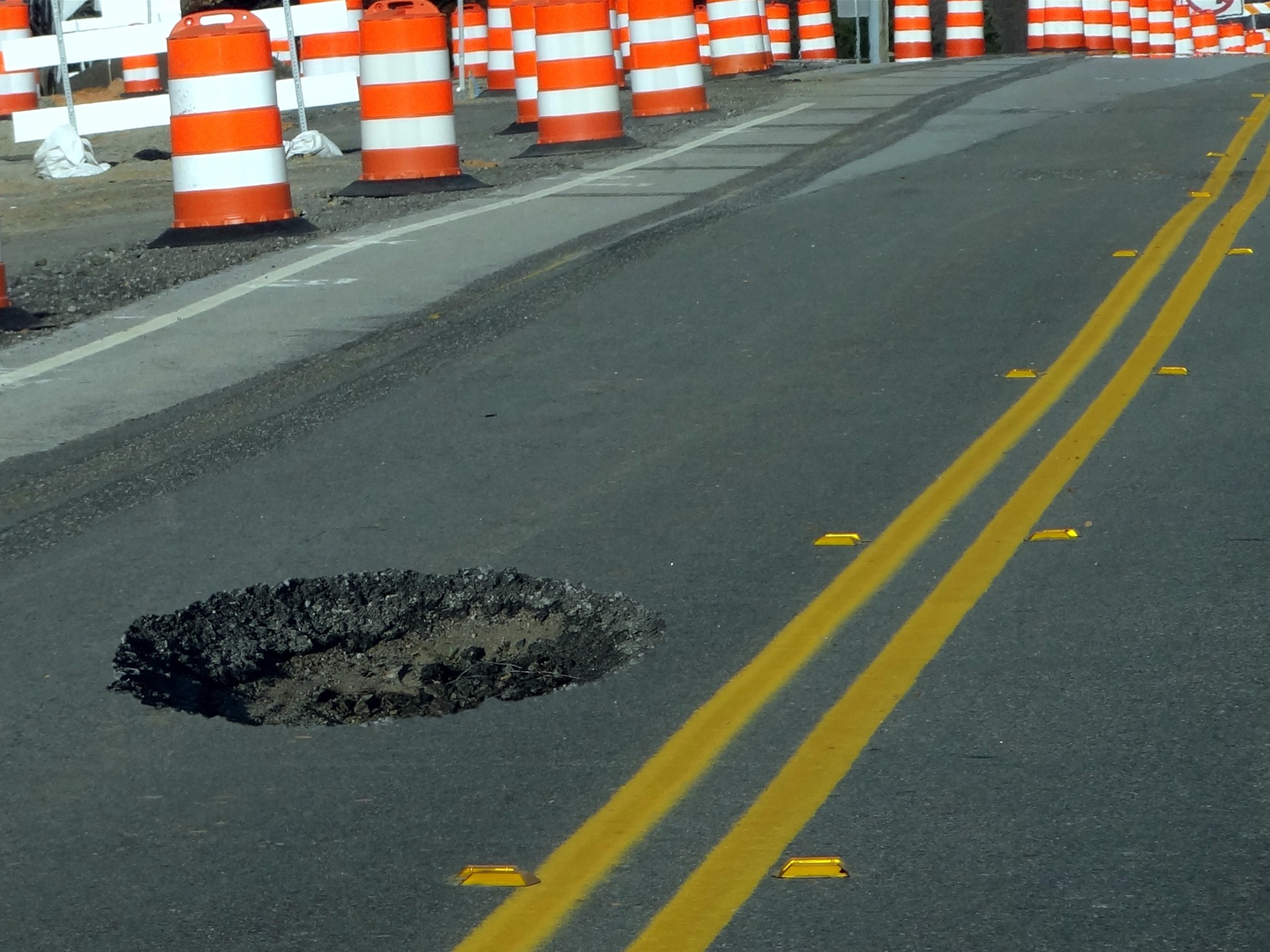 Texas road damage your motorcycle wreck
